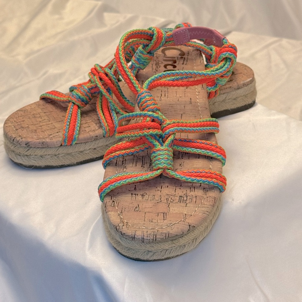 Sam Edelman Circus Carson Athena woven neon sandals. Size 8. New w/o tags - Picture 2 of 7